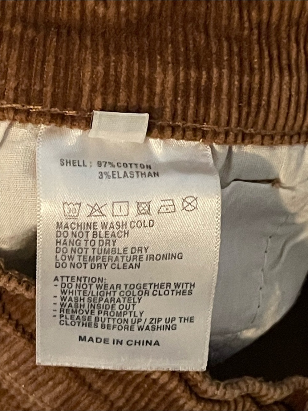 Brandy Melville Corduroy Brown Skirt - Picture 3 of 3